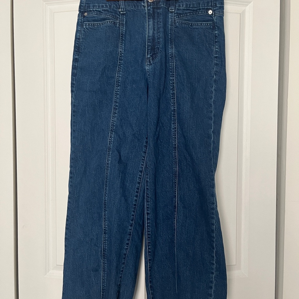 Cropped Blue Denim Jeans